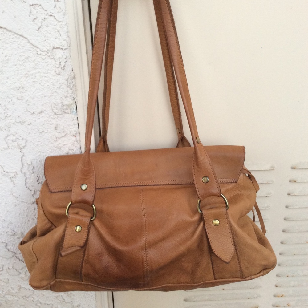🚫SOLD 🚫 Ravel Tan Leather Satchel Bag - Picture 3 of 7